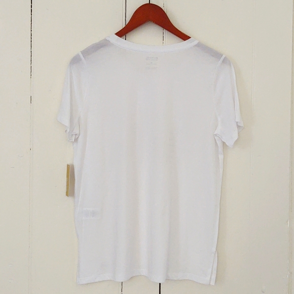 NWT! Michael Kors Silver Stud MK Logo Short Sleeve - Picture 3 of 7